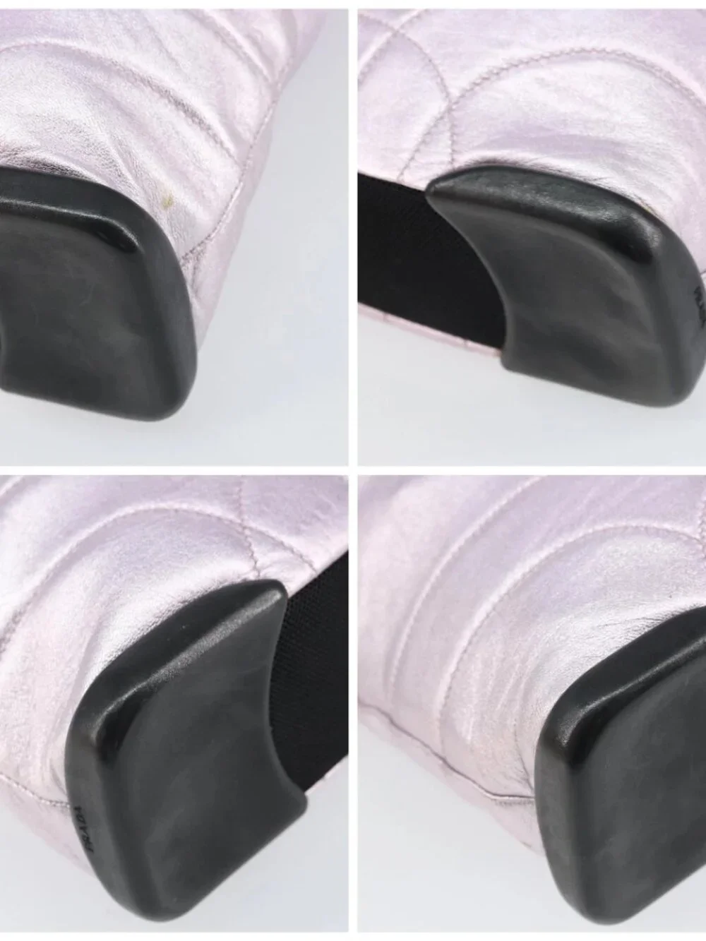 PRADA Shoulder Bag Leather Silver Metallic pink Auth 157579 - Picture 14 of 16